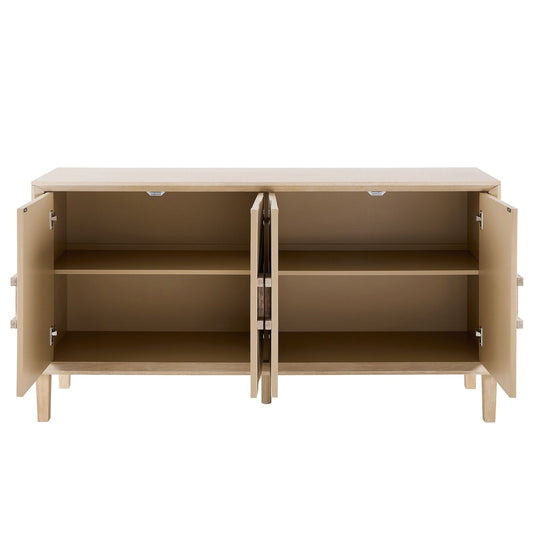 Amaya Ash 4 Door Sideboard - Light Wood - DUSK