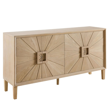 Amaya Ash 4 Door Sideboard - Light Wood - DUSK