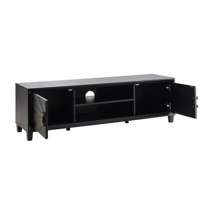 Amaya Ash Tv Unit for TVs up to 65" - Black - DUSK