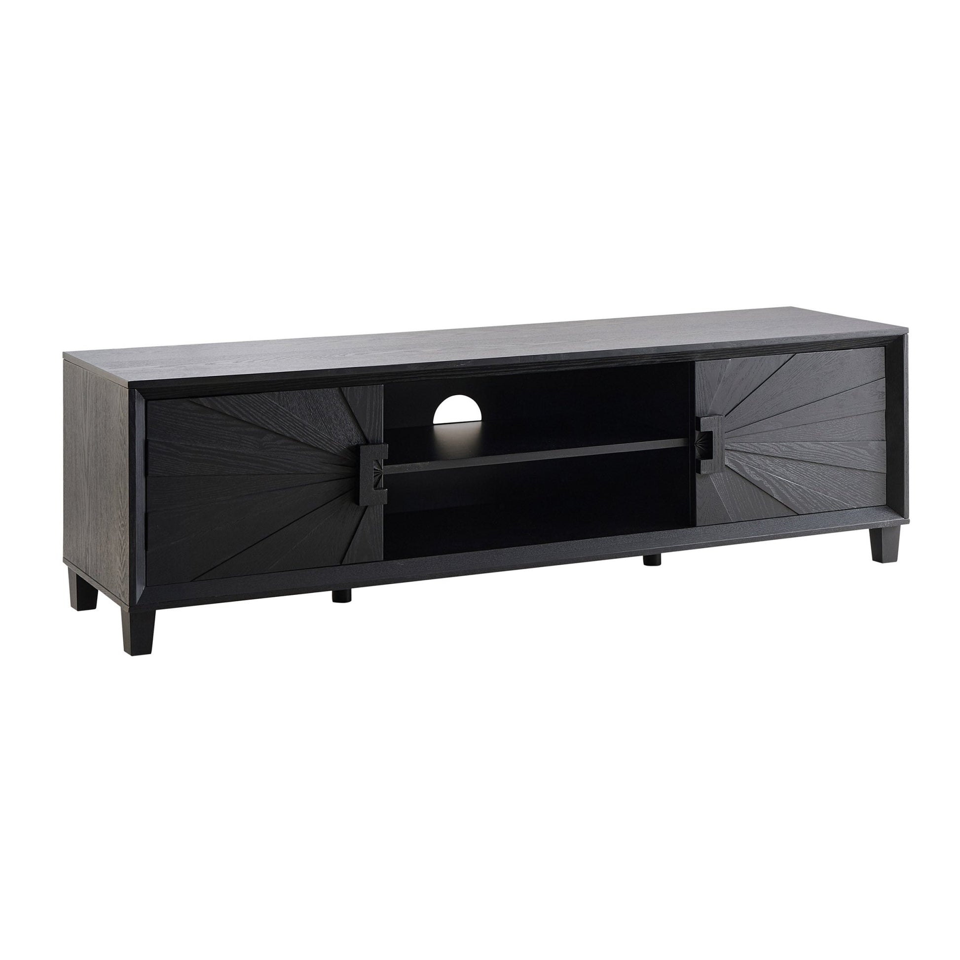 Amaya Ash Tv Unit for TVs up to 65" - Black - DUSK