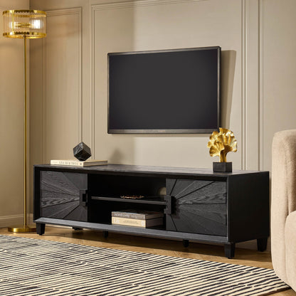 Amaya Ash Tv Unit for TVs up to 65" - Black - DUSK