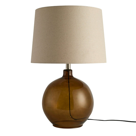 Amber Glass Table Lamp - Amber - DUSK