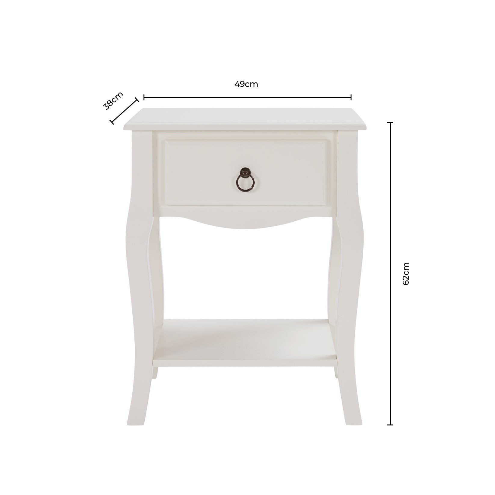 Amelie 1 Drawer Nightstand - Light Grey - DUSK