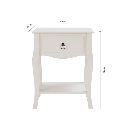 Amelie 1 Drawer Nightstand - Light Grey - DUSK