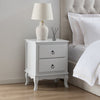 Amelie 2 Drawer Bedside Table - Light Grey - DUSK