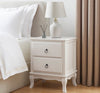 Amelie 2 Drawer Bedside Table - Stone - DUSK