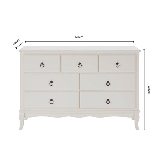 Amelie 7 Drawer Chest - Light Grey - DUSK