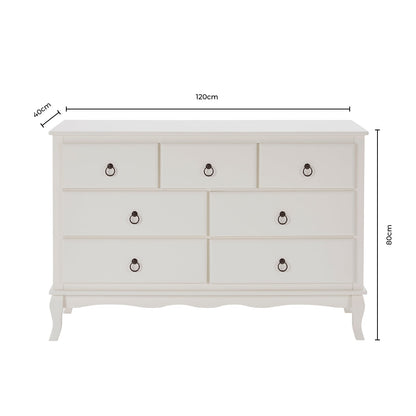 Amelie 7 Drawer Chest - Taupe - DUSK