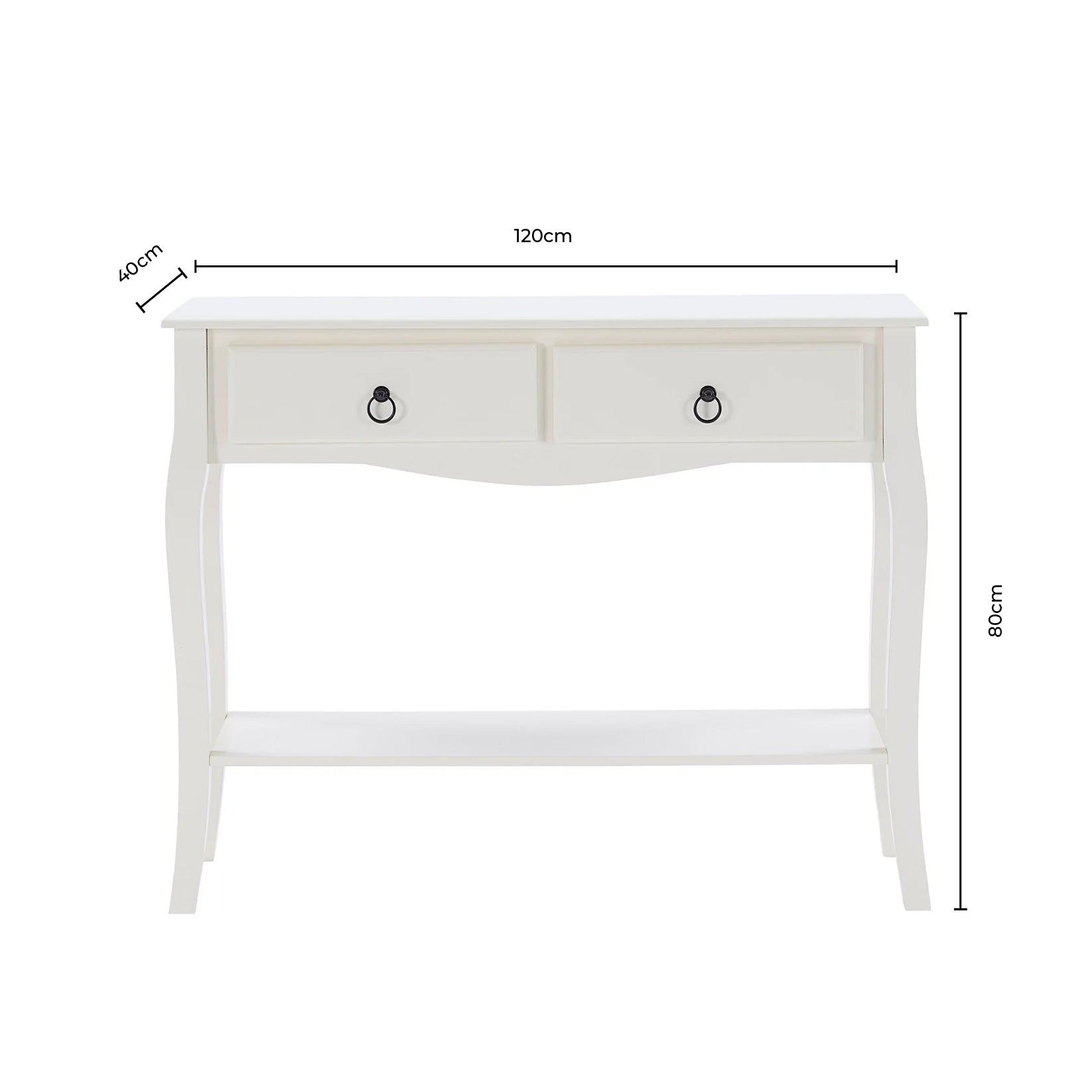 Amelie Console Dressing Table - Light Grey - DUSK