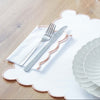 Amor Scallop Edge Napkins - Set of 4 - Pink Sand - DUSK