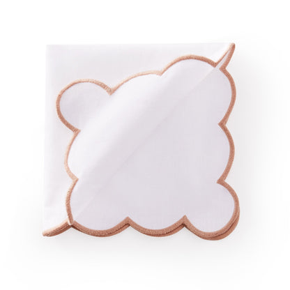 Amor Scallop Edge Napkins - Set of 4 - Pink Sand - DUSK