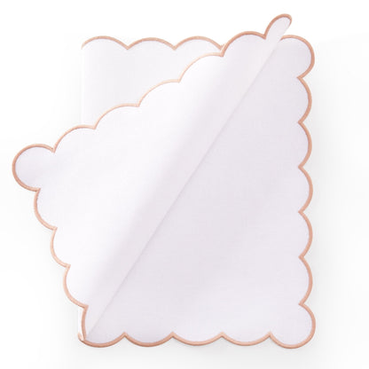 Amor Scallop Edge Placemats - Set of 4 - Pink Sand - DUSK