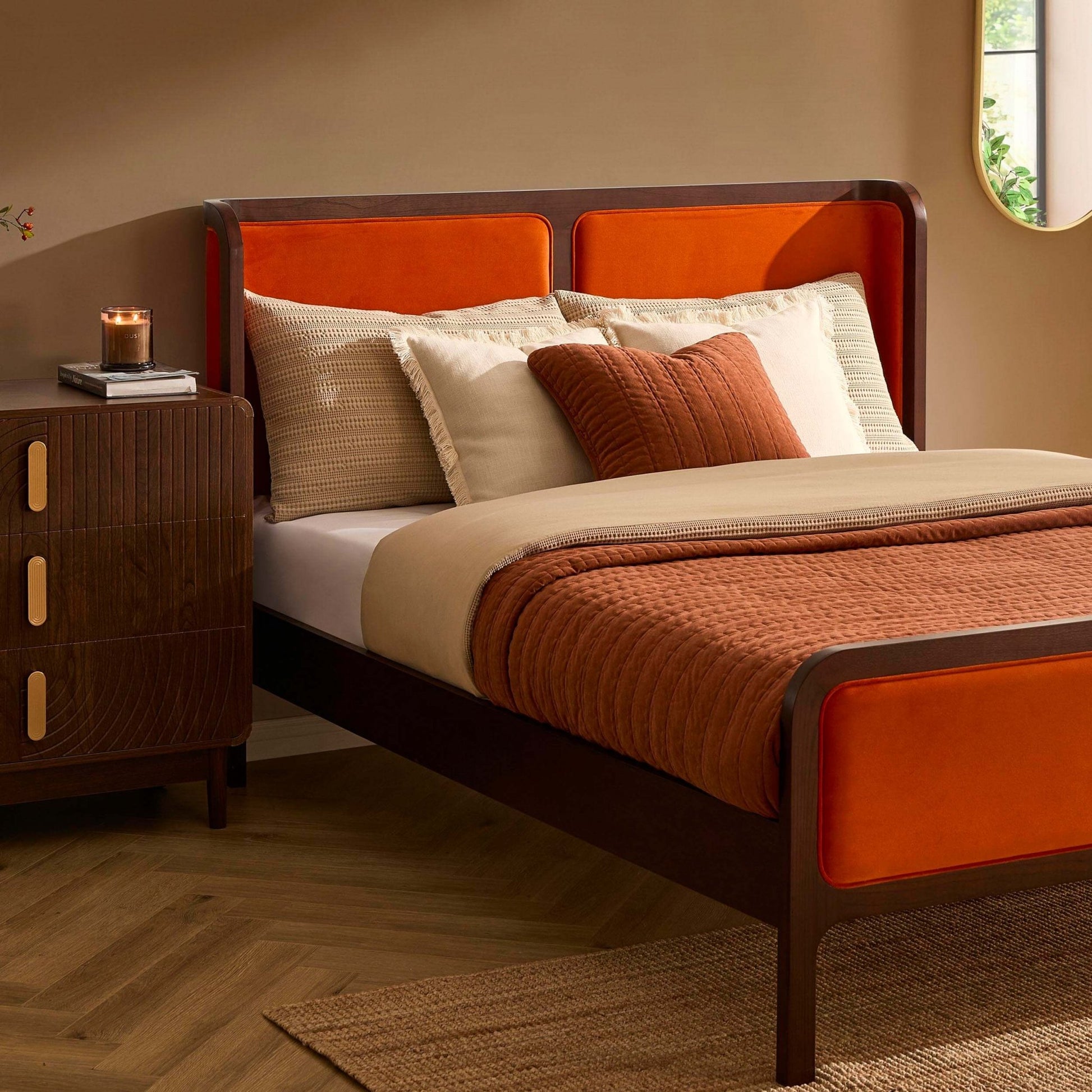 Amsterdam Bed Frame - Bright Orange - DUSK