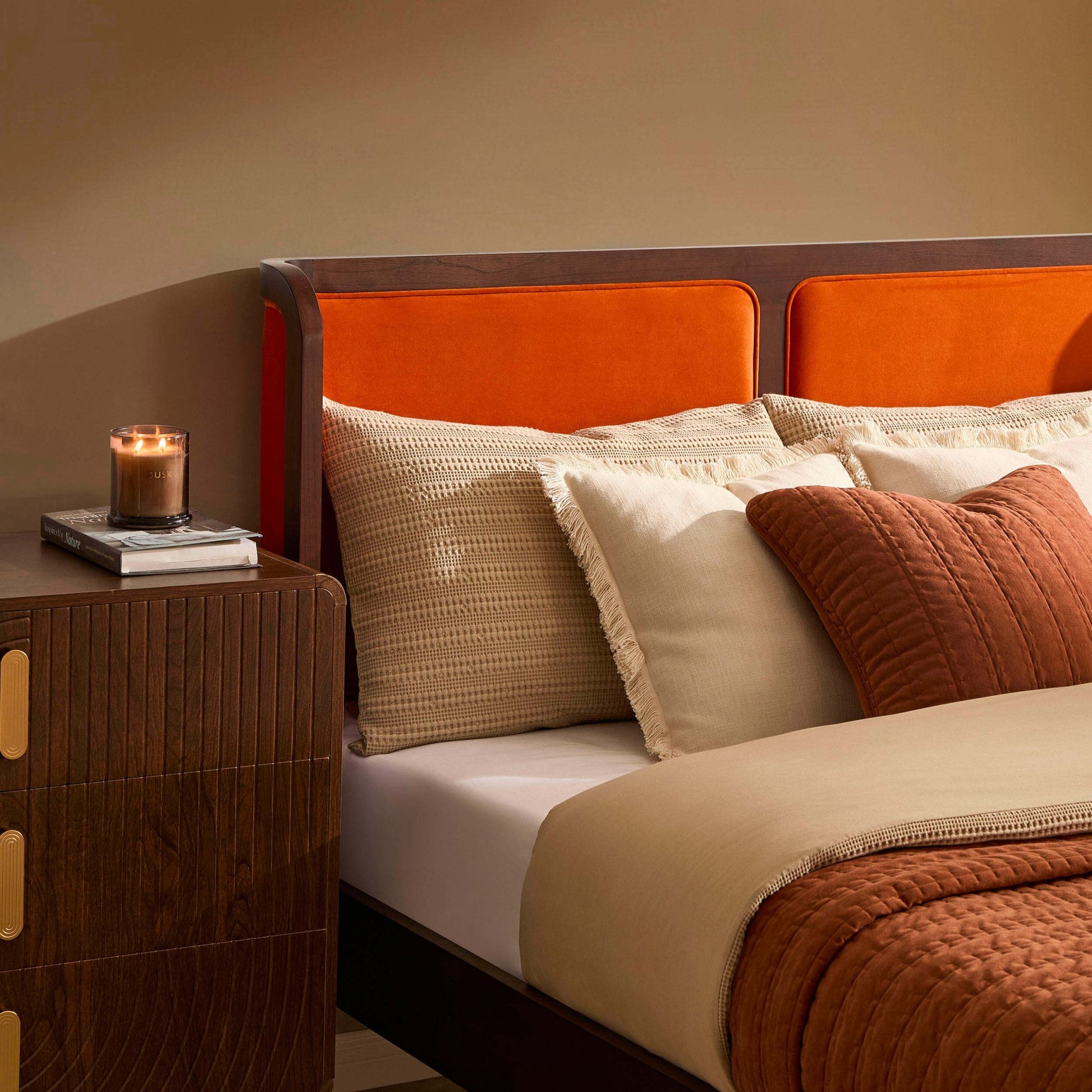 Amsterdam Bed Frame - Bright Orange - DUSK