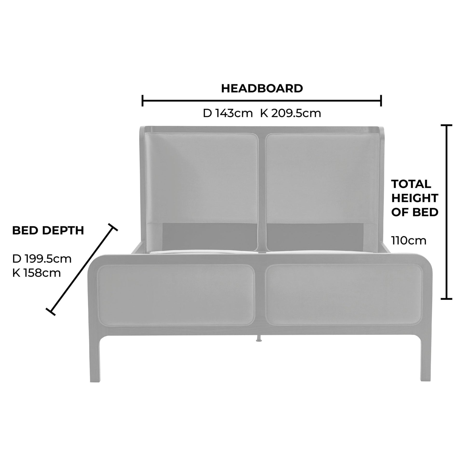 Amsterdam Bed Frame - Bright Orange - DUSK