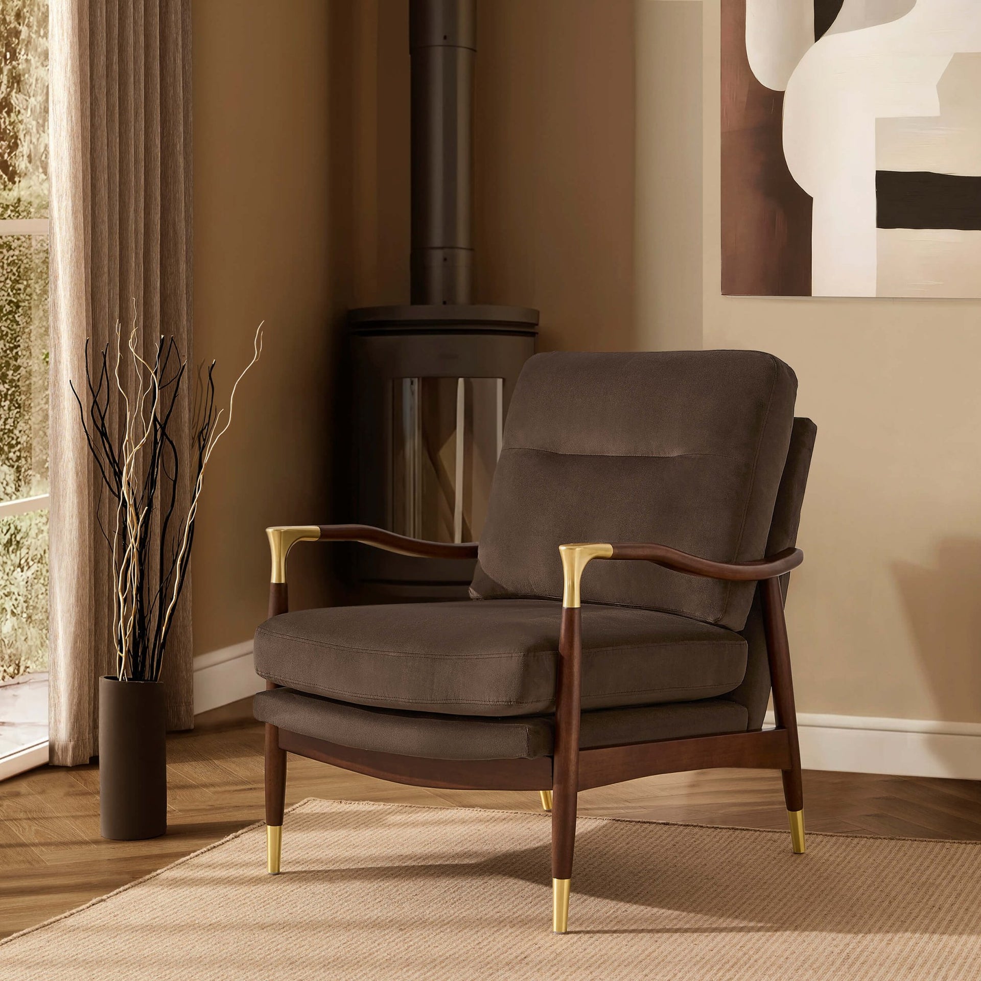 Ana Accent Chair - Cappuccino