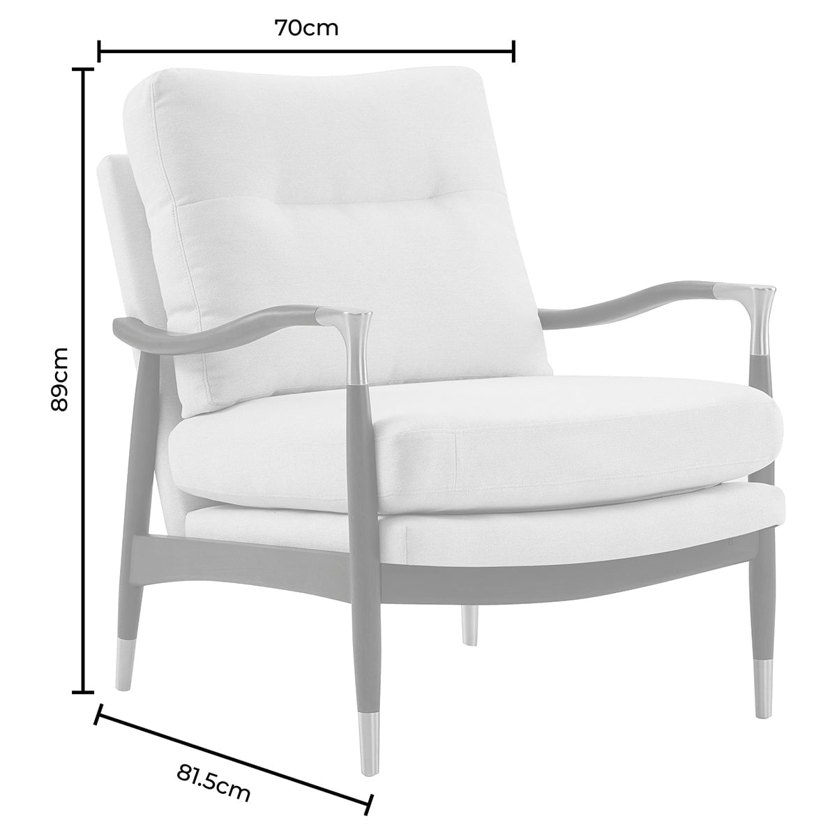 Ana Accent Chair - Cream linen - DUSK