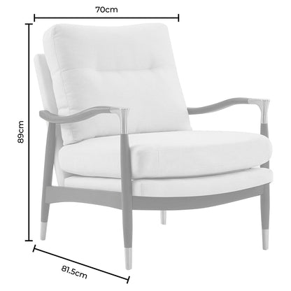 Ana Accent Chair - Cream linen - DUSK