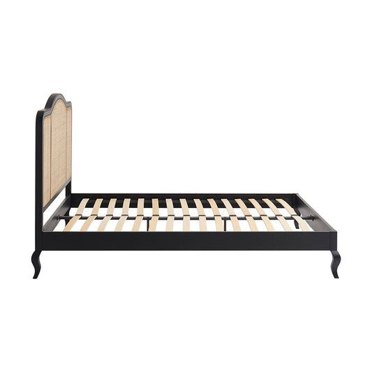 Annecy Rattan Bed Frame - Black - DUSK