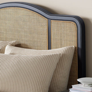 Annecy Rattan Bed Frame - Black – DUSK