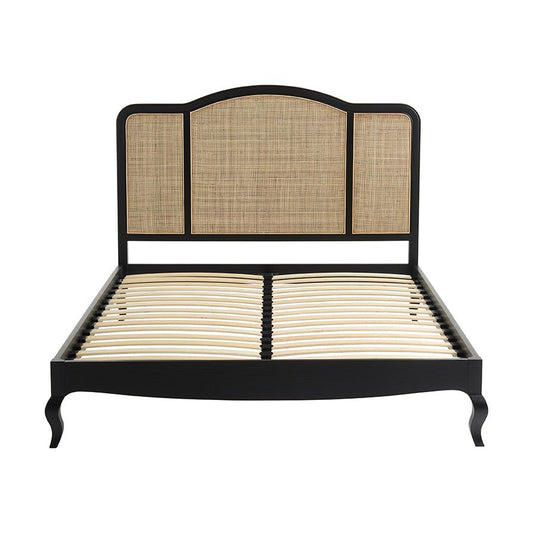 Annecy Rattan Bed Frame - Black - DUSK