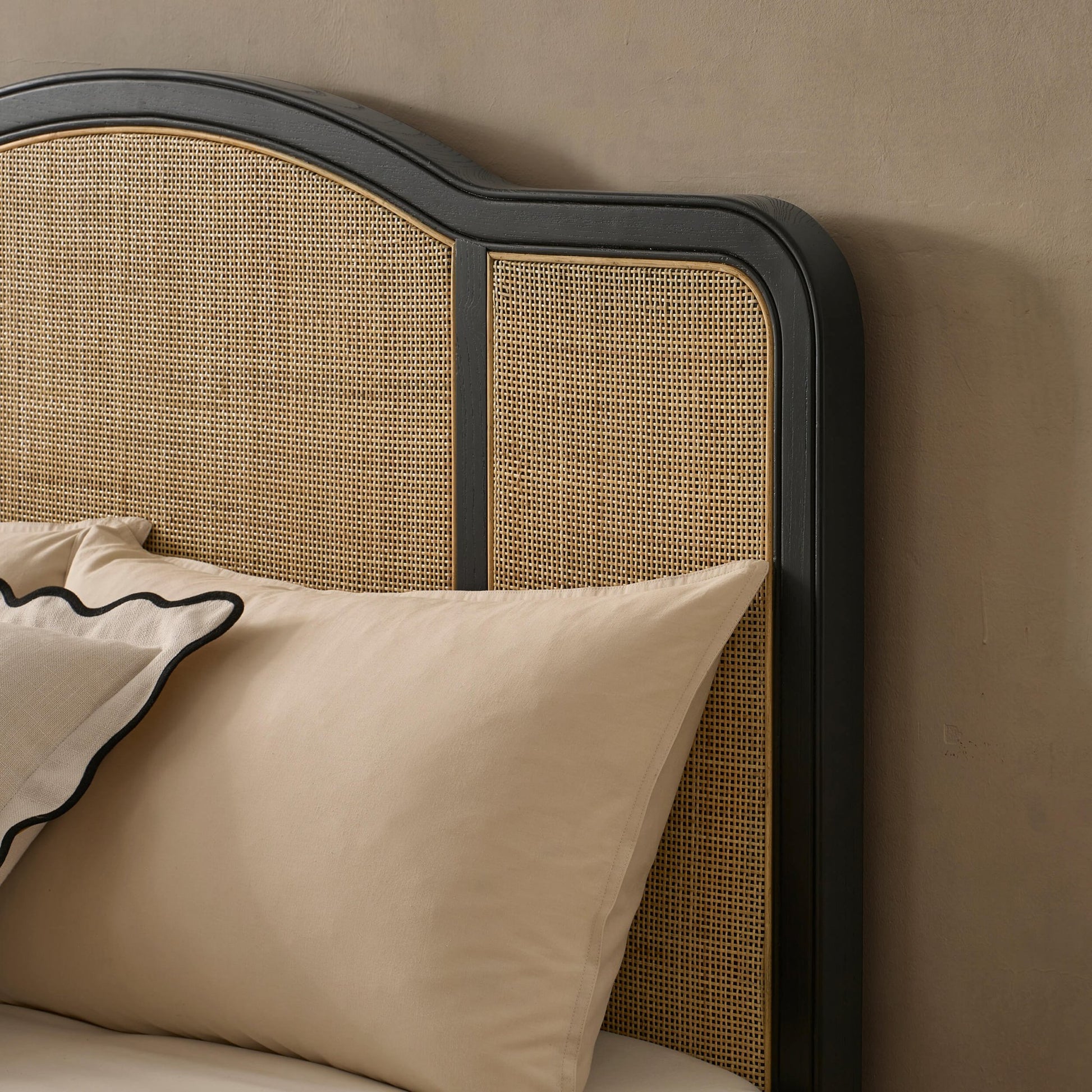 Annecy Rattan Bed Frame - Black - DUSK