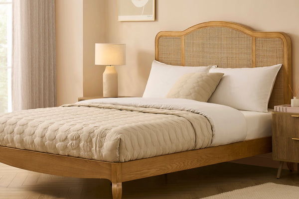 Annecy Rattan Bed Frame - Natural - DUSK