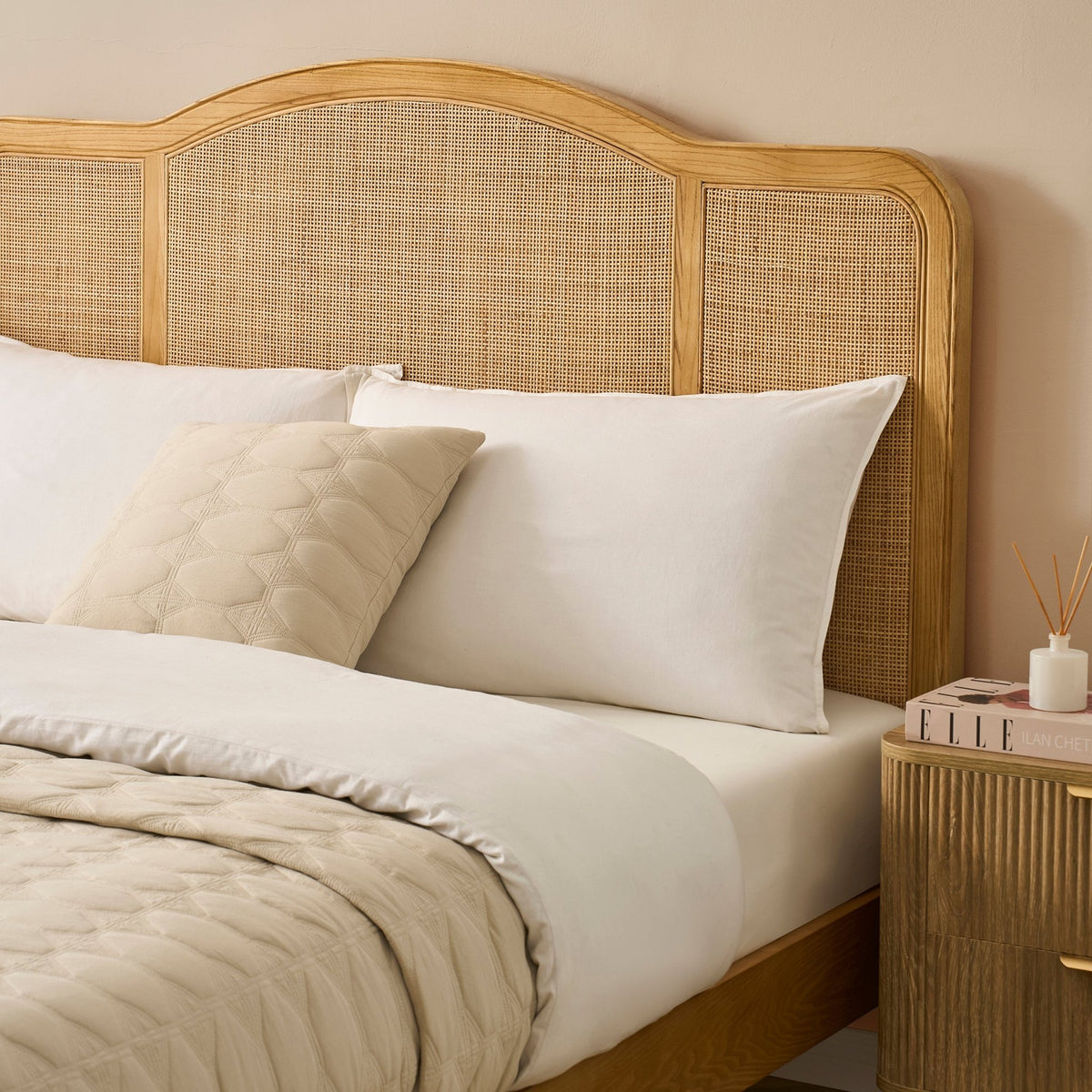 Annecy Rattan Bed Frame - Natural - DUSK