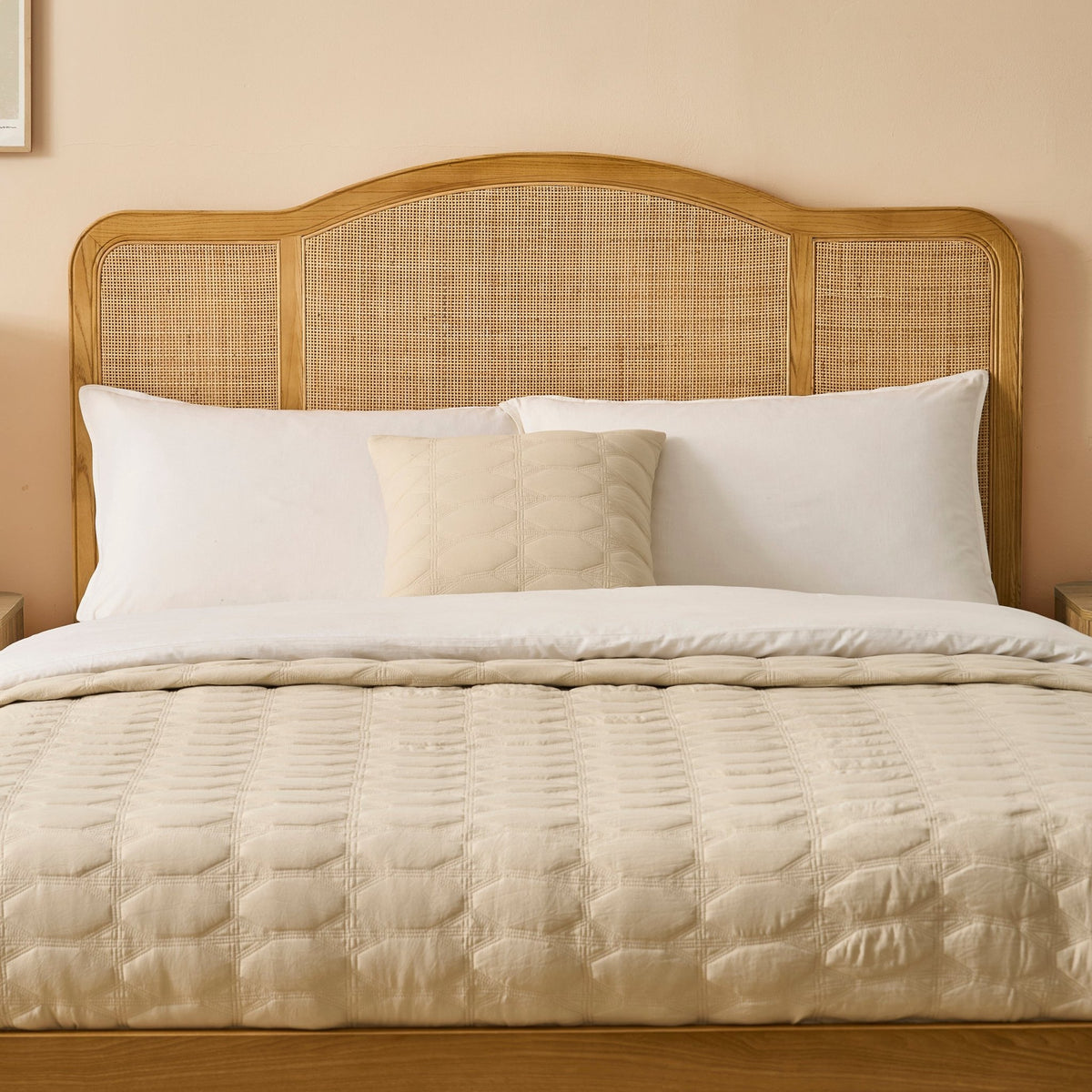 Annecy Rattan Bed Frame - Natural - DUSK