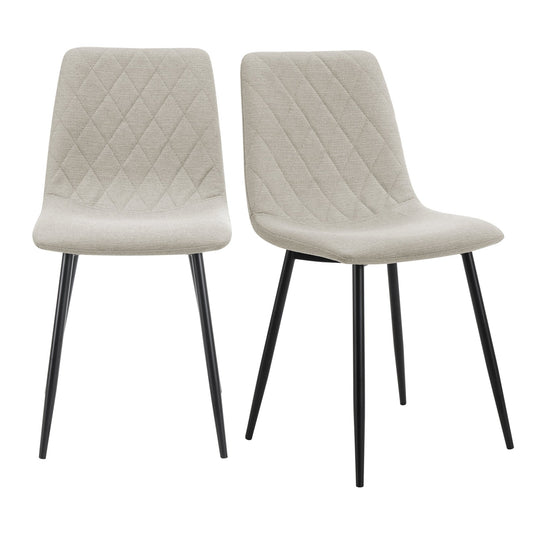 Annie Set Of 2 Dining Chairs - Linen - Stone Grey - DUSK