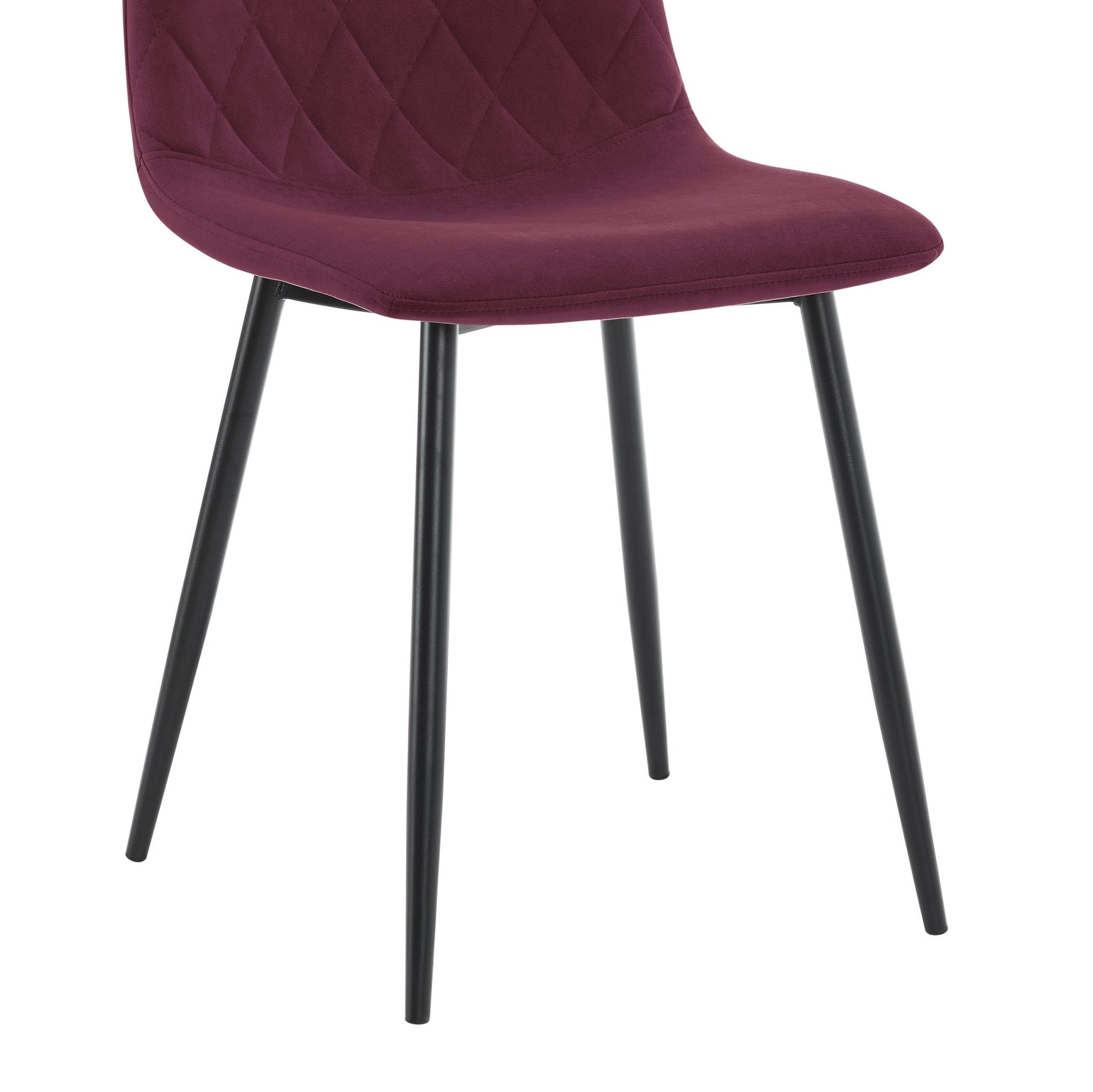 Annie Set Of 2 Dining Chairs - Velvet - Berry - DUSK