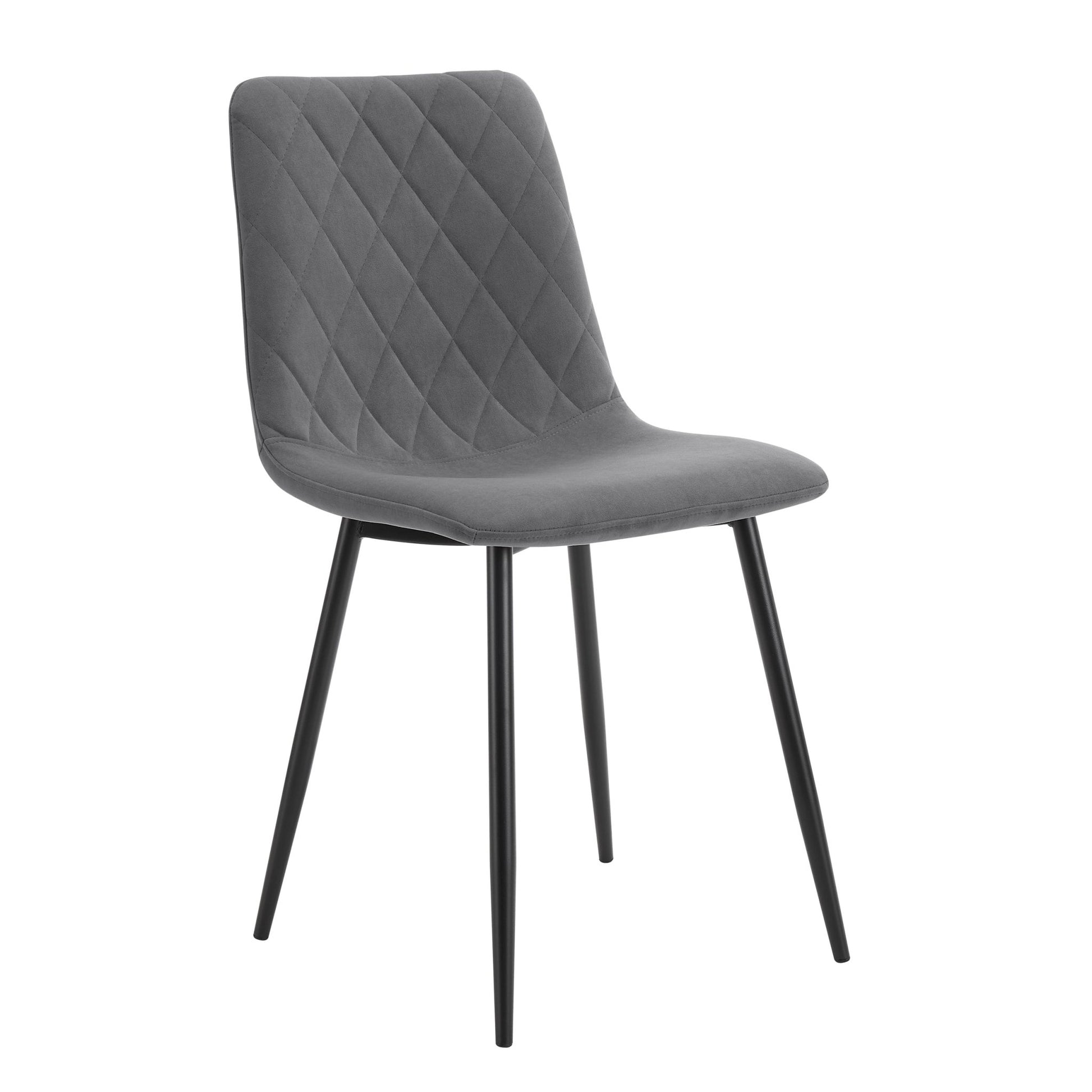 Annie Set Of 2 Dining Chairs - Velvet - Grey - DUSK