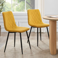 Annie Set Of 2 Dining Chairs - Velvet - Mustard - DUSK