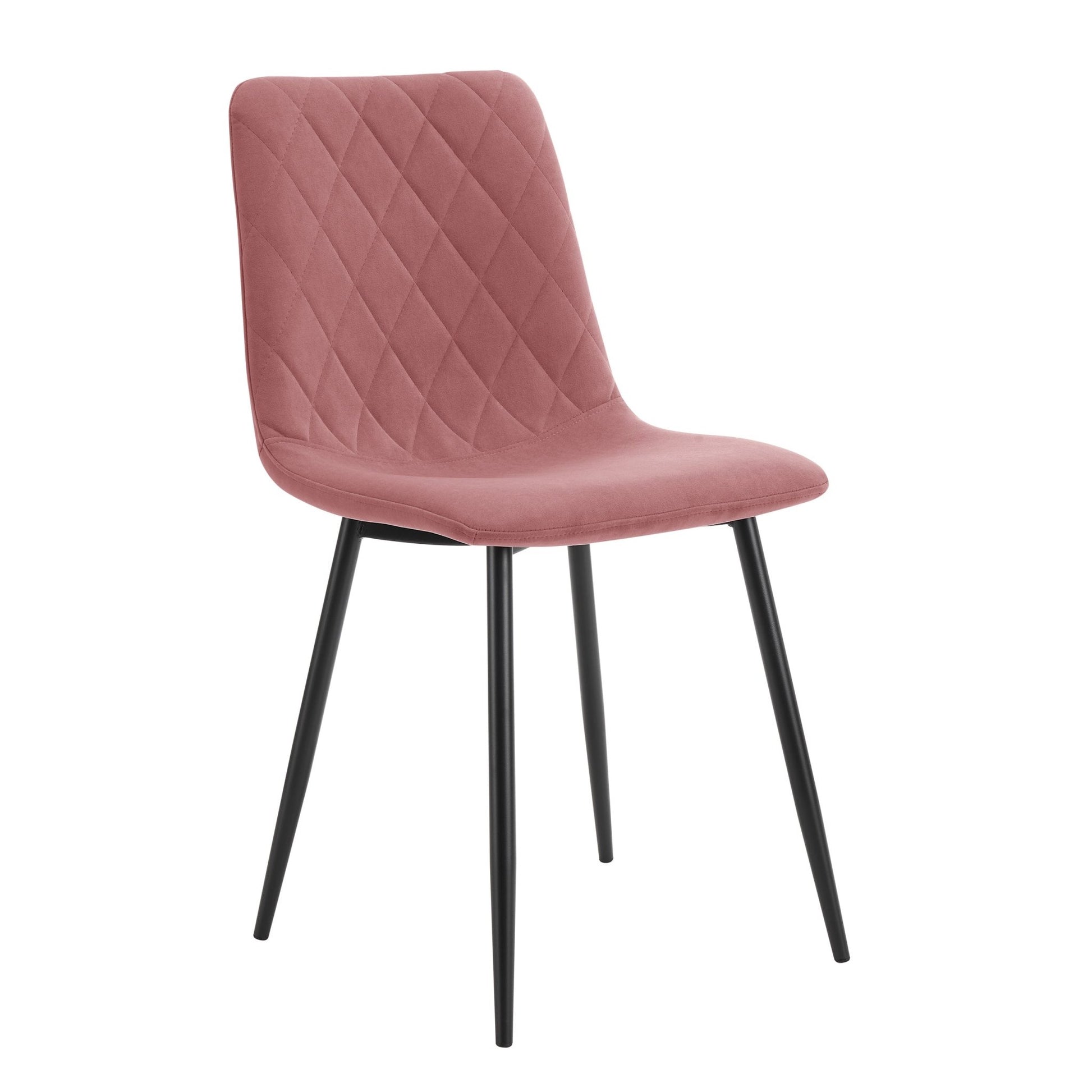 Annie Set Of 2 Dining Chairs - Velvet - Pink - DUSK