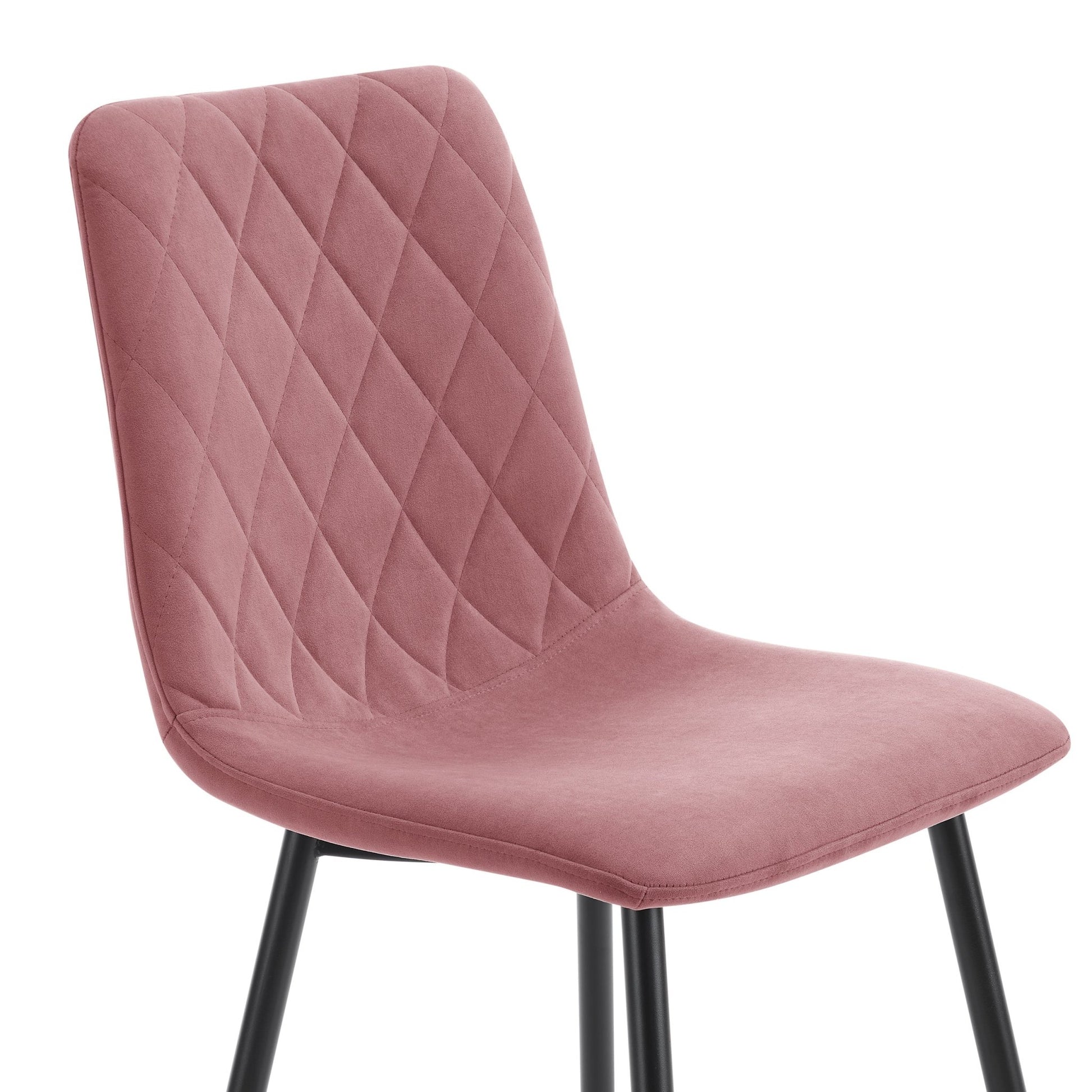 Annie Set Of 2 Dining Chairs - Velvet - Pink - DUSK