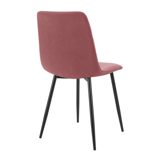 Annie Set Of 2 Dining Chairs - Velvet - Pink - DUSK