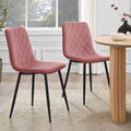 Annie Set Of 2 Dining Chairs - Velvet - Pink - DUSK