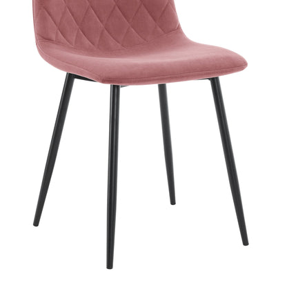 Annie Set Of 2 Dining Chairs - Velvet - Pink - DUSK