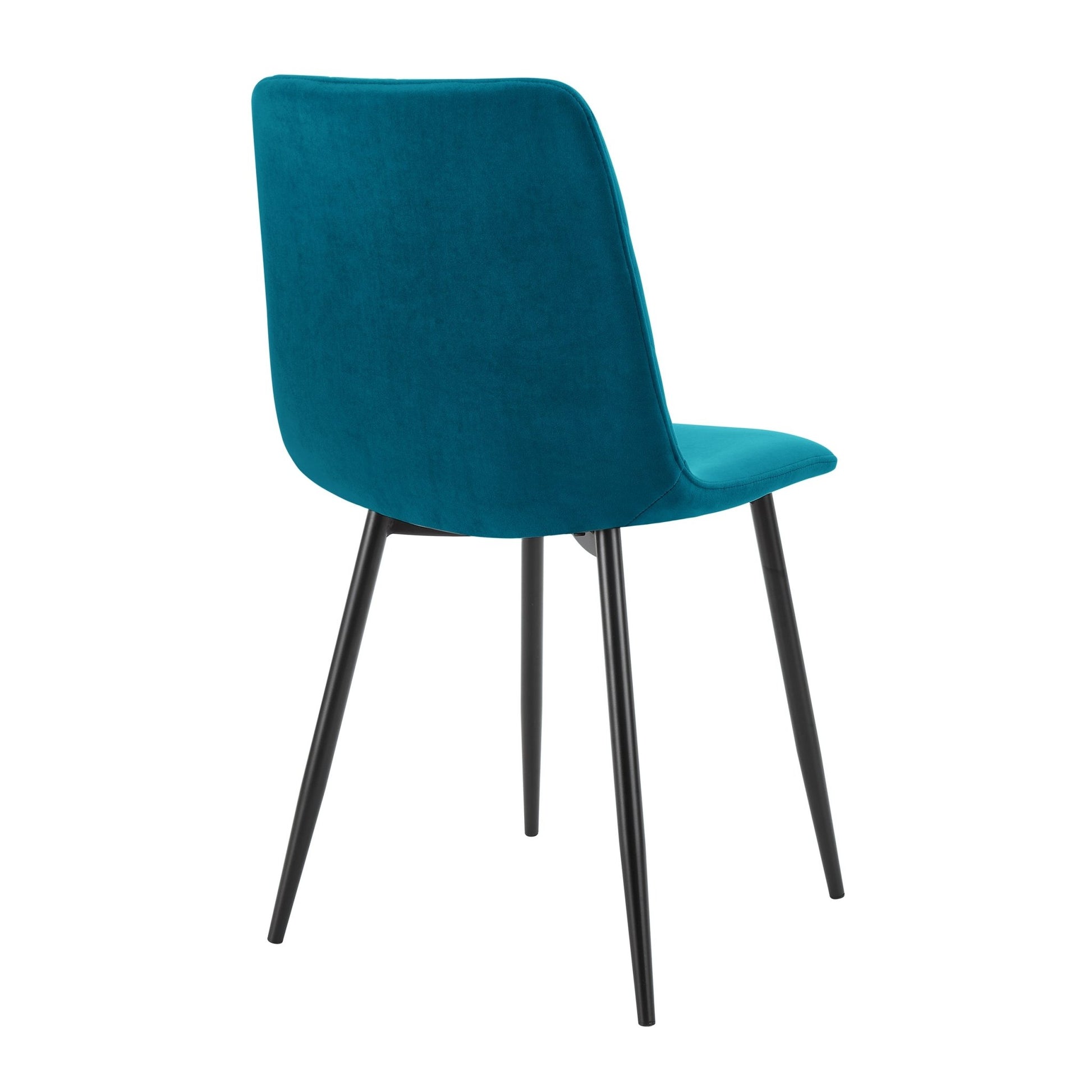 Annie Set Of 2 Dining Chairs - Velvet - Teal Blue - DUSK