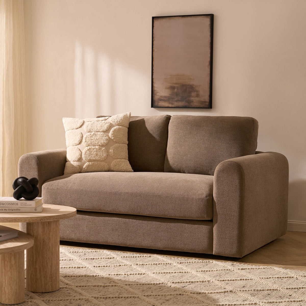 Antalya 2 seater - Chenille Mushroom - DUSK