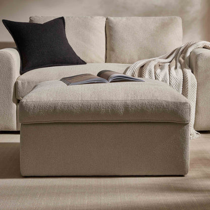 Antalya Storage Ottoman Pouffe - Sand Boucle - DUSK