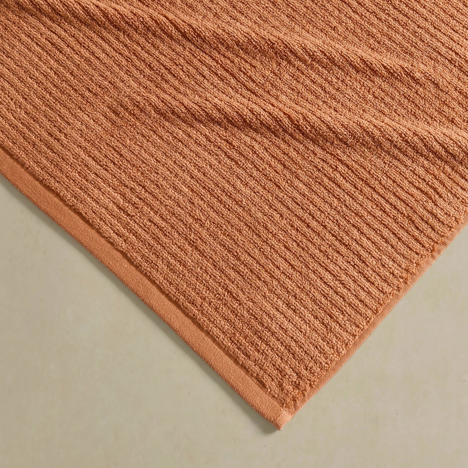 Antigua Soft Fine Ribbed Towel Collection - Burnt Orange - DUSK