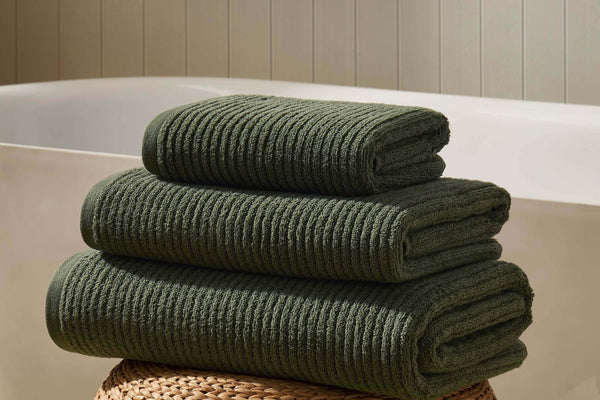 Antigua Soft Fine Ribbed Towel Collection - Fern - DUSK