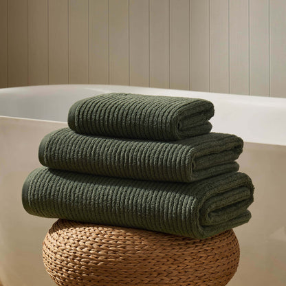 Antigua Soft Fine Ribbed Towel Collection - Fern - DUSK