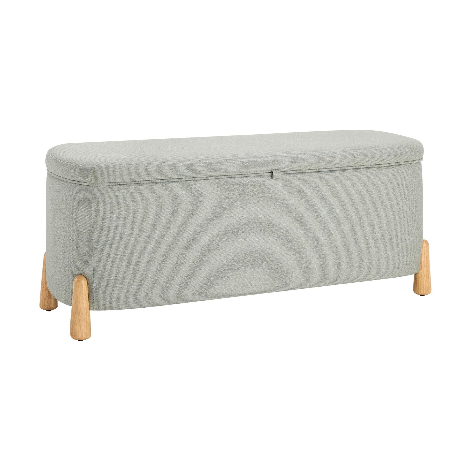 Appleton Curved Storage Bench - Blue Stripe - DUSK