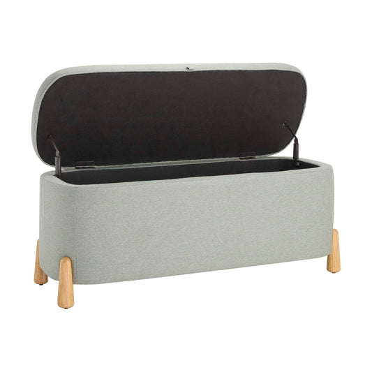 Appleton Curved Storage Bench - Blue Stripe - DUSK