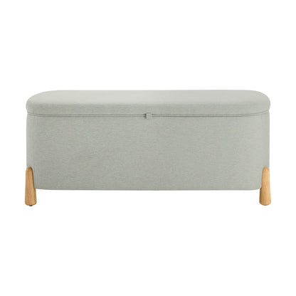 Appleton Curved Storage Bench - Blue Stripe - DUSK