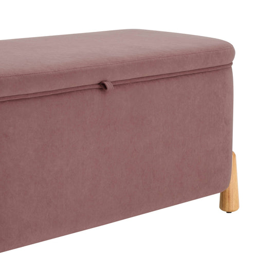 Appleton Curved Storage Bench - Pink - DUSK