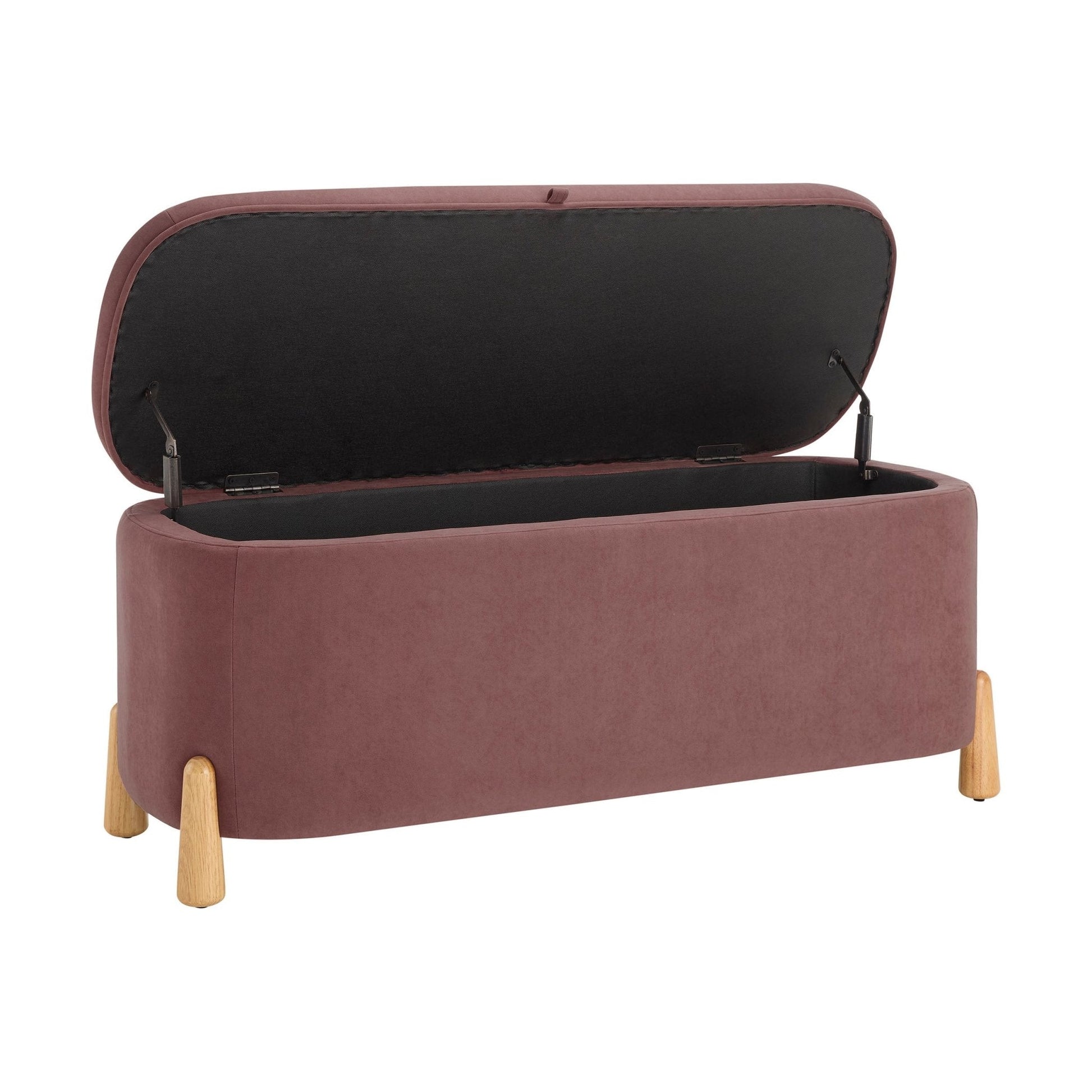 Appleton Curved Storage Bench - Pink - DUSK