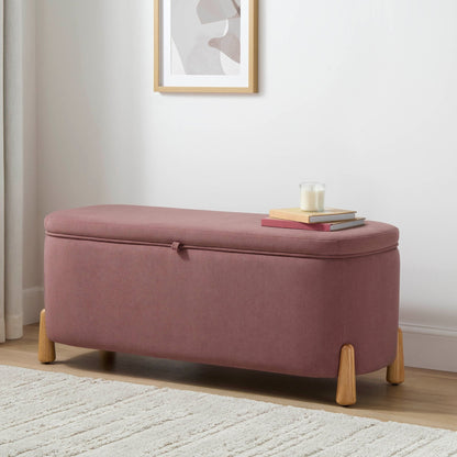 Appleton Curved Storage Bench - Pink - DUSK